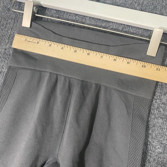 Zyia Active Leggings XS Gray High Rise Angle Grid Performance Ribbed 7/8 - Picture 8 of 13